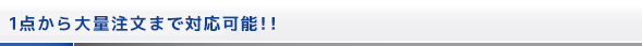 1点から大量注文まで対応可能！！